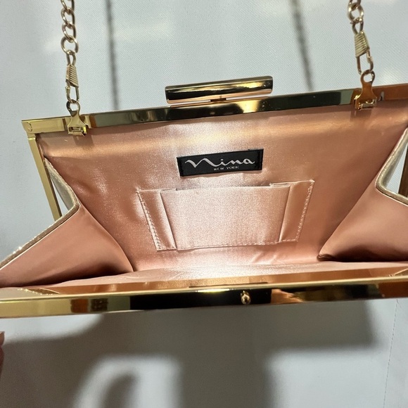 Nina Colorful Beaded Clutch or Shoulder Bag with Gold Chain - Picture 4 of 7